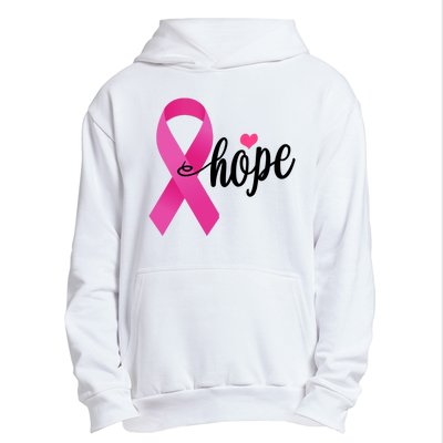 Hope Breast Cancer Awareness Ribbon Urban Pullover Hoodie