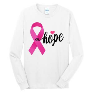 Hope Breast Cancer Awareness Ribbon Tall Long Sleeve T-Shirt