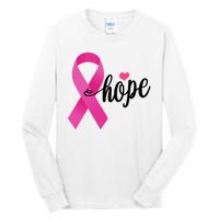 Hope Breast Cancer Awareness Ribbon Tall Long Sleeve T-Shirt