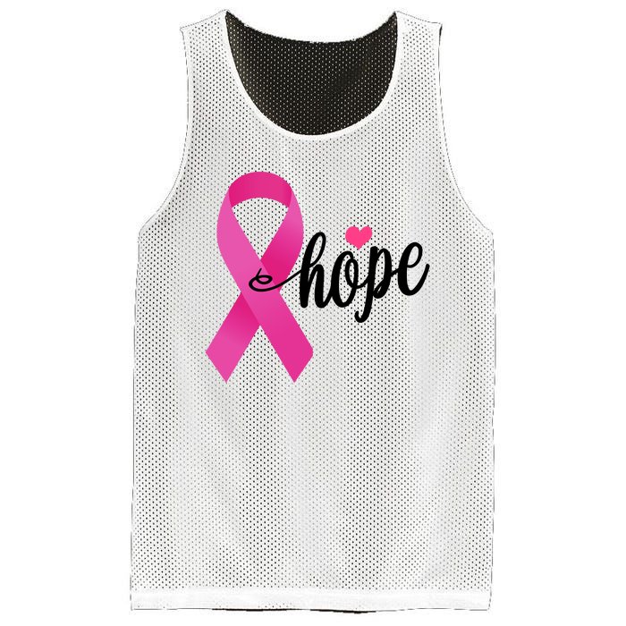 Hope Breast Cancer Awareness Ribbon Mesh Reversible Basketball Jersey Tank