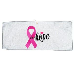 Hope Breast Cancer Awareness Ribbon Large Microfiber Waffle Golf Towel