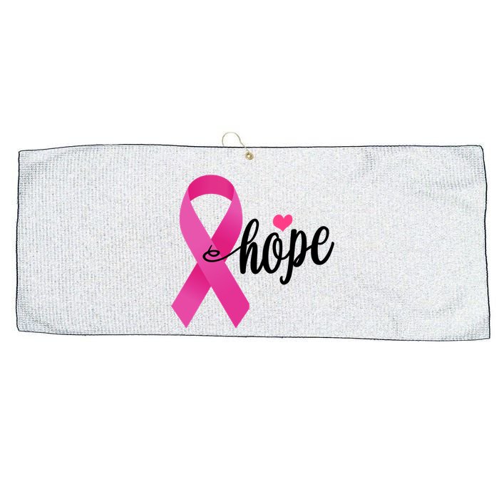 Hope Breast Cancer Awareness Ribbon Large Microfiber Waffle Golf Towel