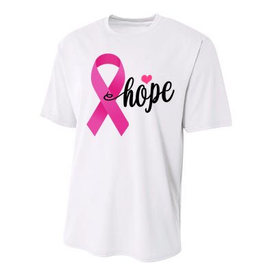 Hope Breast Cancer Awareness Ribbon Performance Sprint T-Shirt