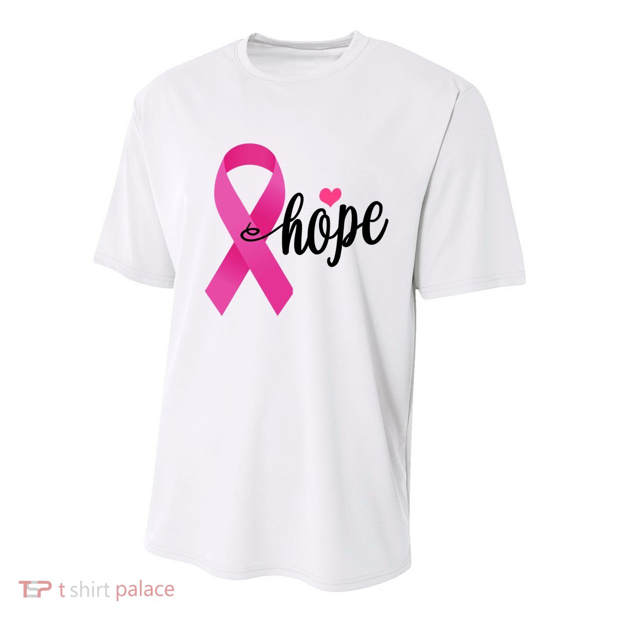 Hope Breast Cancer Awareness Ribbon Youth Performance Sprint T-Shirt