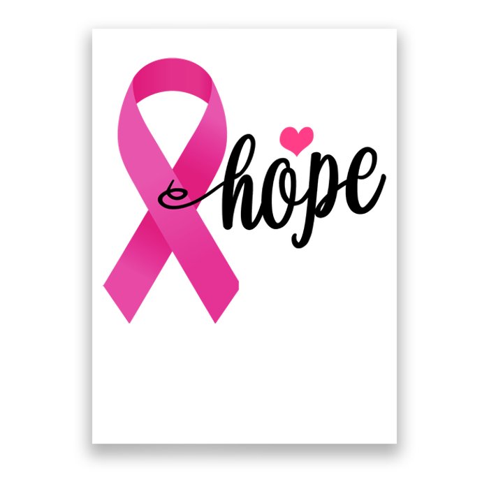 Hope Breast Cancer Awareness Ribbon Poster