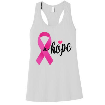 Hope Breast Cancer Awareness Ribbon Women's Racerback Tank