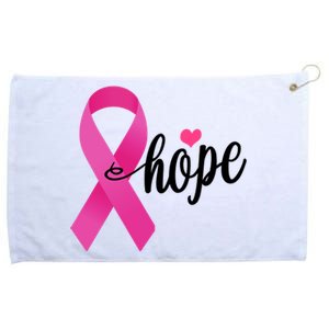 Hope Breast Cancer Awareness Ribbon Grommeted Golf Towel