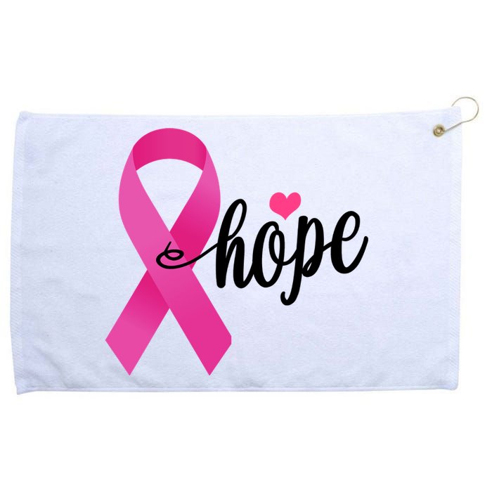 Hope Breast Cancer Awareness Ribbon Grommeted Golf Towel