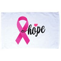 Hope Breast Cancer Awareness Ribbon Microfiber Hand Towel