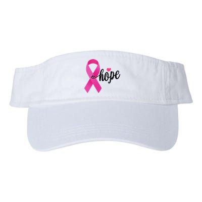 Hope Breast Cancer Awareness Ribbon Valucap Bio-Washed Visor