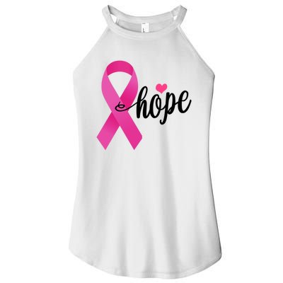 Hope Breast Cancer Awareness Ribbon Women's Perfect Tri Rocker Tank