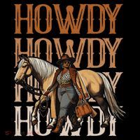 Howdy Black Cowgirl Country Western Rodeo Melanin Texas Tall T-Shirt