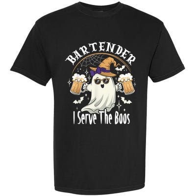 Halloween Bartender Costume I Serve The Boos Garment-Dyed Heavyweight T-Shirt