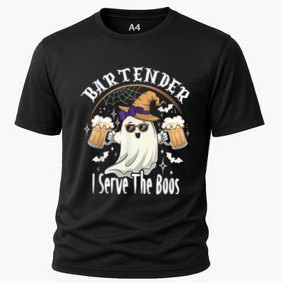 Halloween Bartender Costume I Serve The Boos Performance Shirt