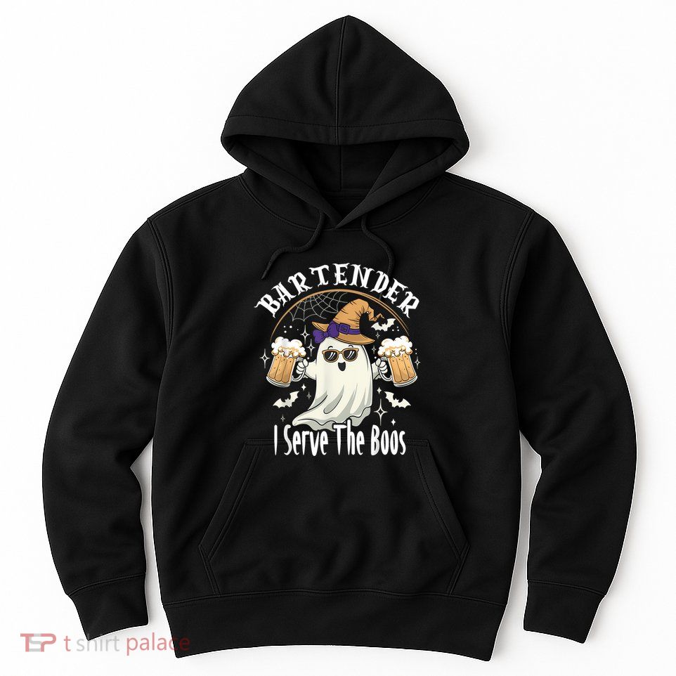 Halloween Bartender Costume I Serve The Boos Hoodie