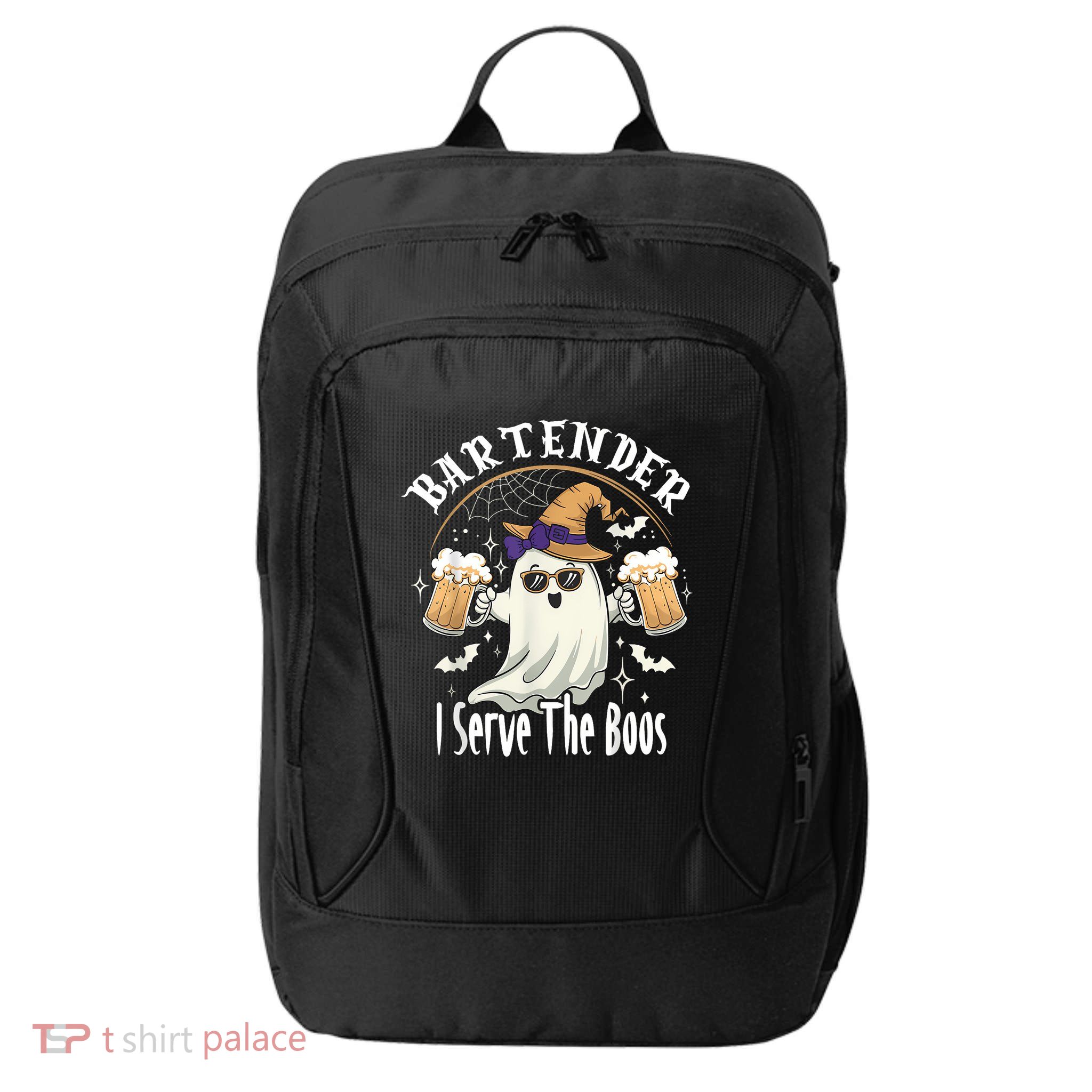 Halloween Bartender Costume I Serve The Boos City Backpack