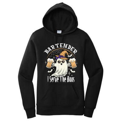 Halloween Bartender Costume I Serve The Boos Women's Pullover Hoodie
