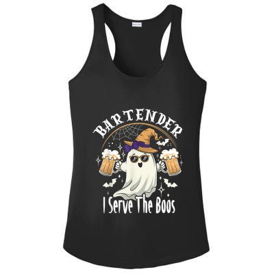 Halloween Bartender Costume I Serve The Boos Ladies PosiCharge Competitor Racerback Tank