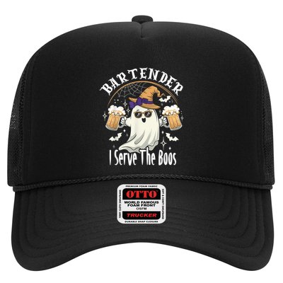 Halloween Bartender Costume I Serve The Boos Trucker Hat