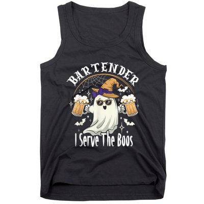 Halloween Bartender Costume I Serve The Boos Tank Top
