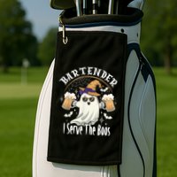 Halloween Bartender Costume I Serve The Boos Golf Towel