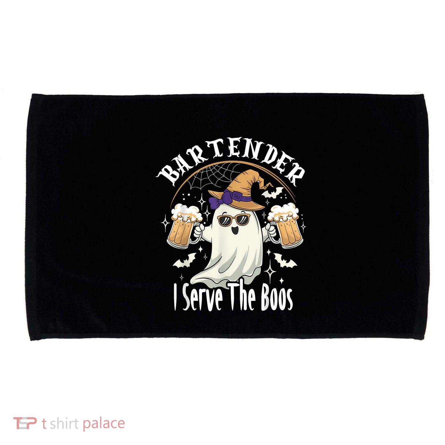 Halloween Bartender Costume I Serve The Boos Microfiber Hand Towel