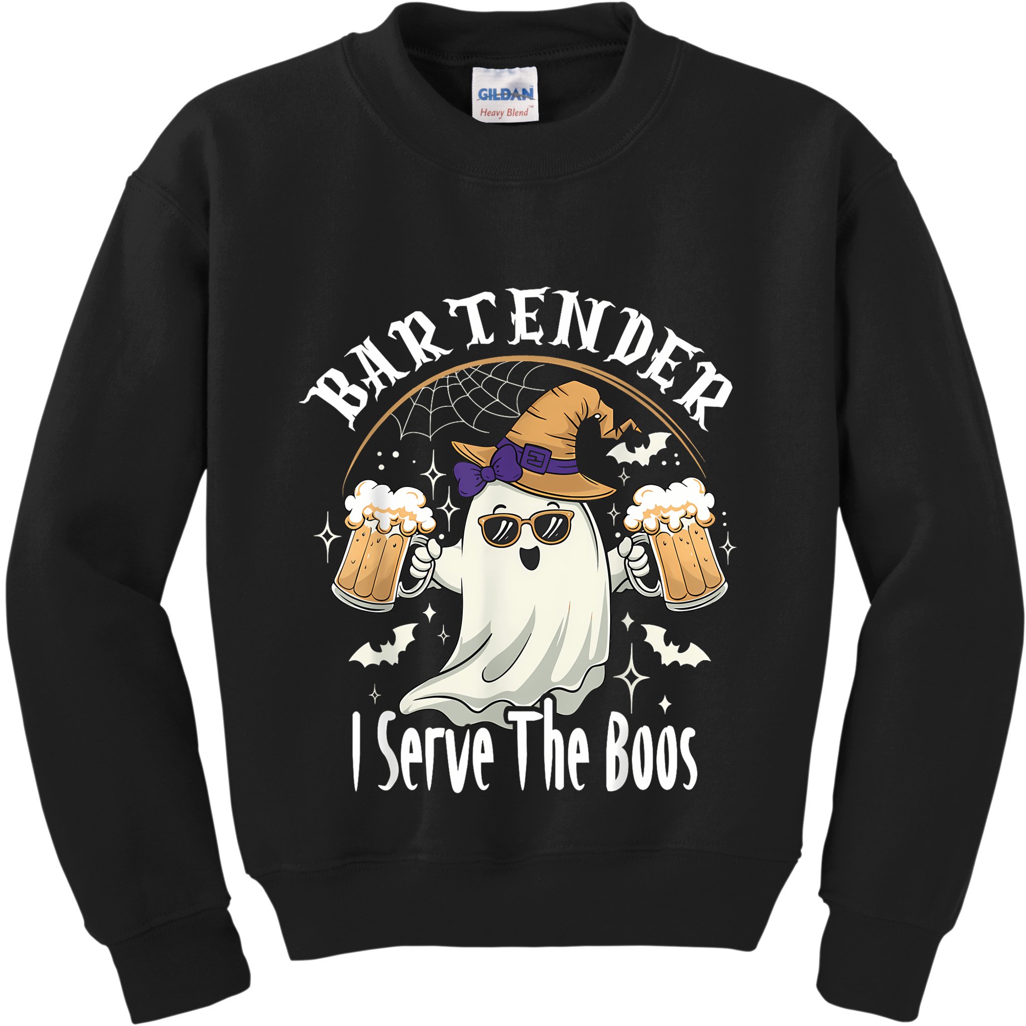 Halloween Bartender Costume I Serve The Boos Kids Sweatshirt