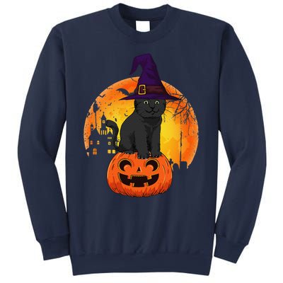 Halloween Black Cat Witch Pumpkin Halloween Sweatshirt