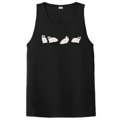 Halloween Black Cat, Ghost, Spooky Season PosiCharge Competitor Tank