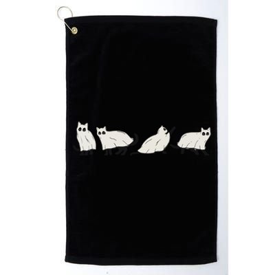 Halloween Black Cat, Ghost, Spooky Season Platinum Collection Golf Towel