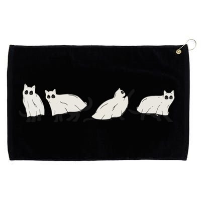 Halloween Black Cat, Ghost, Spooky Season Grommeted Golf Towel