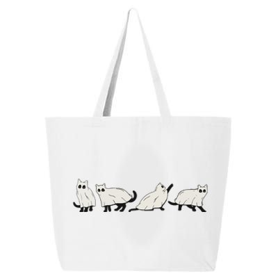 Halloween Black Cat, Ghost, Spooky Season 25L Jumbo Tote