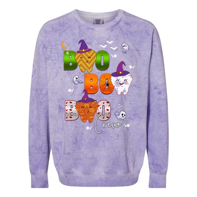 Halloween Boo Dental Crew Colorful Coworker Matching Costume Meaningful Gift Colorblast Crewneck Sweatshirt