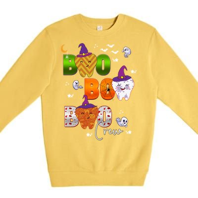 Halloween Boo Dental Crew Colorful Coworker Matching Costume Meaningful Gift Premium Crewneck Sweatshirt