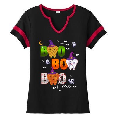 Halloween Boo Dental Crew Colorful Coworker Matching Costume Meaningful Gift Ladies Halftime Notch Neck Tee