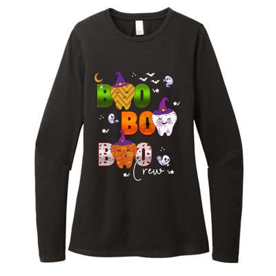 Halloween Boo Dental Crew Colorful Coworker Matching Costume Meaningful Gift Womens CVC Long Sleeve Shirt