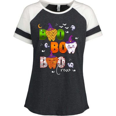 Halloween Boo Dental Crew Colorful Coworker Matching Costume Meaningful Gift Enza Ladies Jersey Colorblock Tee