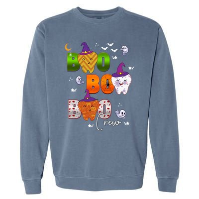 Halloween Boo Dental Crew Colorful Coworker Matching Costume Meaningful Gift Garment-Dyed Sweatshirt