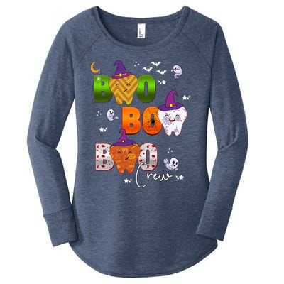 Halloween Boo Dental Crew Colorful Coworker Matching Costume Meaningful Gift Women's Perfect Tri Tunic Long Sleeve Shirt