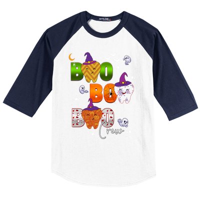 Halloween Boo Dental Crew Colorful Coworker Matching Costume Meaningful Gift Baseball Sleeve Shirt