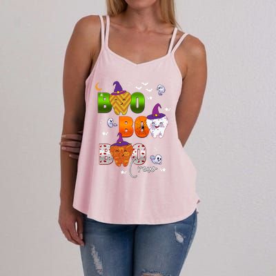 Halloween Boo Dental Crew Colorful Coworker Matching Costume Meaningful Gift Women's Strappy Tank