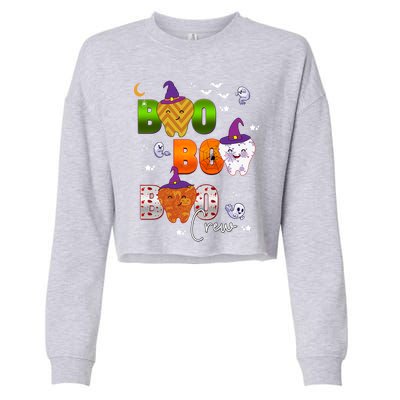 Halloween Boo Dental Crew Colorful Coworker Matching Costume Meaningful Gift Cropped Pullover Crew