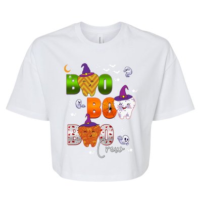 Halloween Boo Dental Crew Colorful Coworker Matching Costume Meaningful Gift Bella+Canvas Jersey Crop Tee