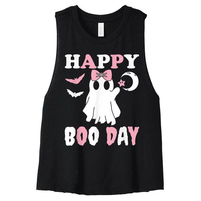 Happy Boo Day Girls Birthday Women's Racerback Cropped Tank