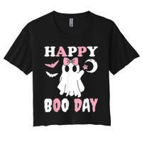 Happy Boo Day Girls Birthday Women's Crop Top Tee