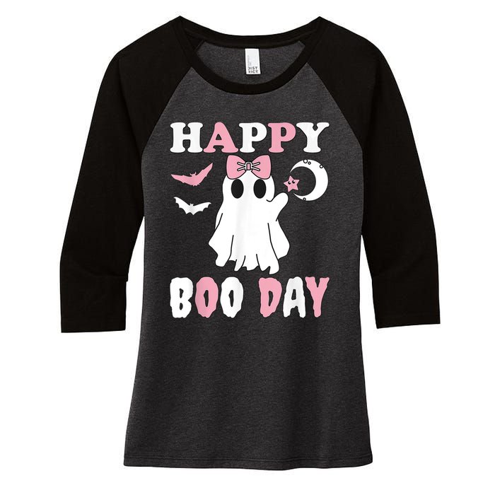 Happy Boo Day Girls Birthday Women's Tri-Blend 3/4-Sleeve Raglan Shirt