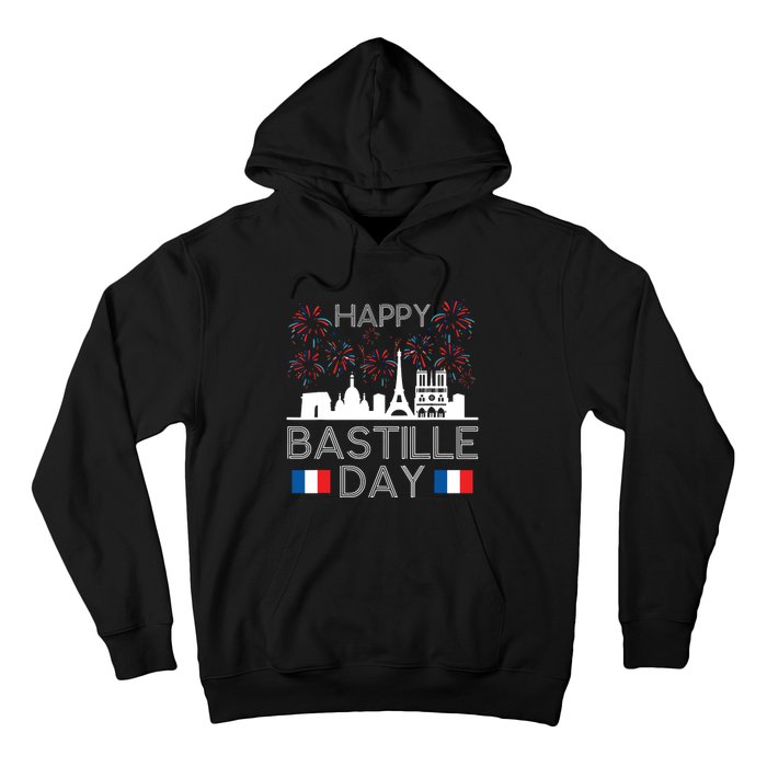 Happy Bastille Day France Paris French Flag Fireworks Hoodie