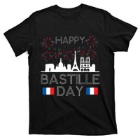 Happy Bastille Day France Paris French Flag Fireworks T-Shirt