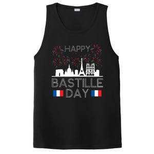 Happy Bastille Day France Paris French Flag Fireworks PosiCharge Competitor Tank