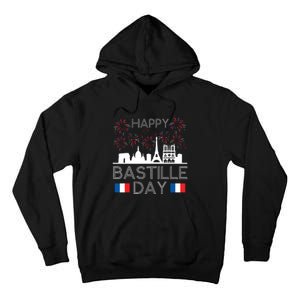 Happy Bastille Day France Paris French Flag Fireworks Tall Hoodie